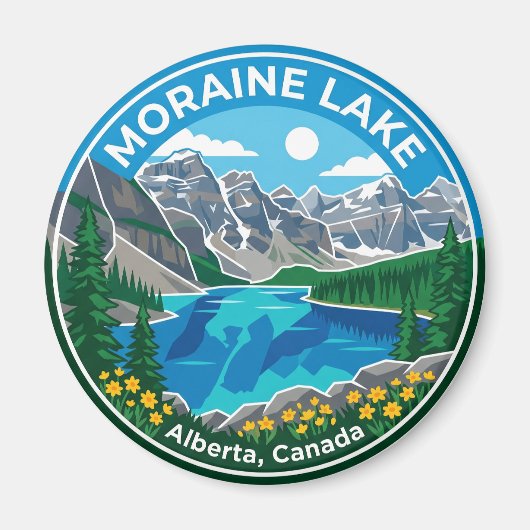 Aimant Lac Moraine Canada (Devant)