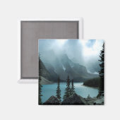 Aimant Lac Moraine pittoresque du parc national Banff. (Recto/Verso)