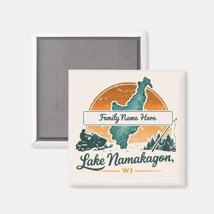 Aimant Lac Namakagon personnalisé, WI