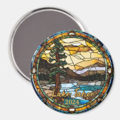 Aimant Lac Rustique Tahoe Californie (Recto/Verso)