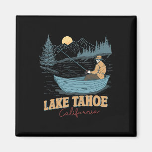 Aimant Lac Tahoe Californie Drôle Pêche Été Camping