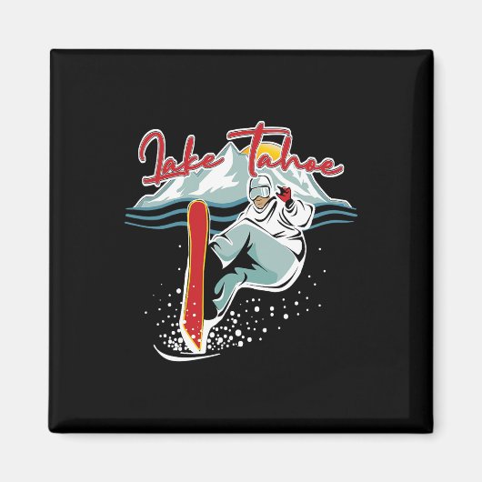 Aimant Lac Tahoe Sierra Nevada Californie Snowboard S (Devant)