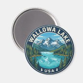 Aimant Lac Wallowa États-Unis (Recto/Verso)