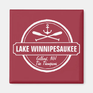 Aimant Lac Winnipesaukee NH ville personnalisée, nom, anc