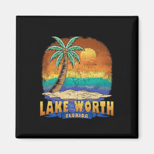 Aimant Lac Worth Floride Vintage Souvenir désaffecté