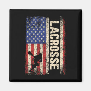 Aimant Lacrosse American US Drapeau Sport Équipe Joueurs