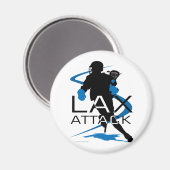 Aimant Lacrosse Boys LAX Attack Blue (Recto/Verso)