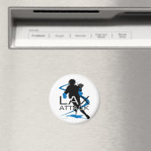 Aimant Lacrosse Boys LAX Attack Blue (In Situ (Lave-vaisselle))