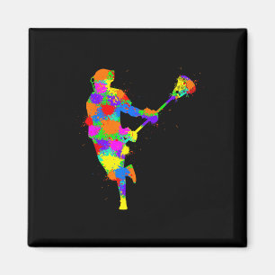 Aimant Lacrosse Joueur Enfants Garçons Jeunesse