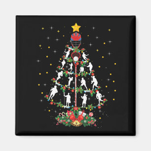 Aimant Lacrosse Sports Amoureux Xmas Santa Hat Lacrosse C