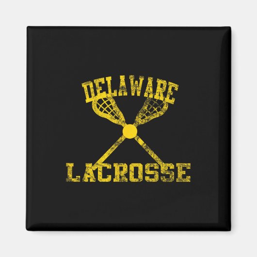 Aimant Lacrosse vintage Delaware (Devant)