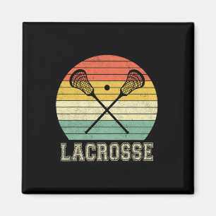 Aimant Lacrosse Vintage Retro Lacrosse Stick Dons Soleil