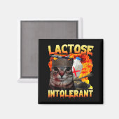 Aimant Lactose Intolerant Silly Cat Meme Funny Saying Cat (Recto/Verso)