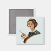 Aimant Lady Artist (Recto/Verso)
