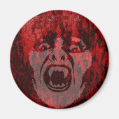Aimant Lady du vampire effrayant dans l'aimant rond du sa (Devant)