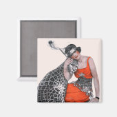 Aimant Lady et Leopard (Recto/Verso)