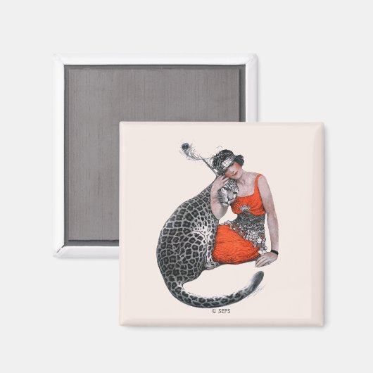 Aimant Lady et Leopard (Recto/Verso)