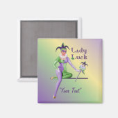 Aimant Lady Luck Harlequin (Recto/Verso)