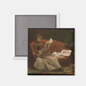 Aimant Lady Reading (Recto/Verso)