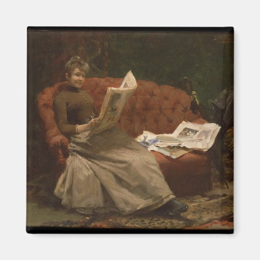 Aimant Lady Reading (Devant)