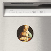 Aimant Lady with an Ermine par Leonardo Da Vinci c. 1490 (In Situ (Lave-vaisselle))