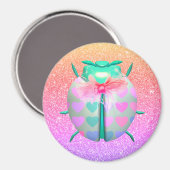 Aimant Ladybug charmant coeurs mignon parties scintillant (Recto/Verso)