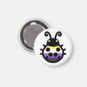 Aimant Ladybug de Fierté Nonbinaire (Recto/Verso)