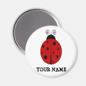 Aimant LADYBUG design customisé avec N'IMPORTE QUEL NOM (Recto/Verso)