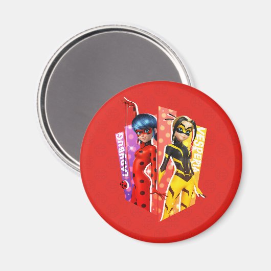 Aimant Ladybug et Vesperia Graphic (Recto/Verso)