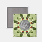 Aimant Ladybug Sur Dogwood Nature Ajouter Votre Photo (Recto/Verso)