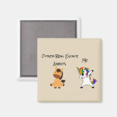 Aimant L'agent immobilier Cheval Dabbing Unicorne (Recto/Verso)