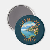 Aimant Lago di Garda Italia Cercle Retro Perdu (Recto/Verso)
