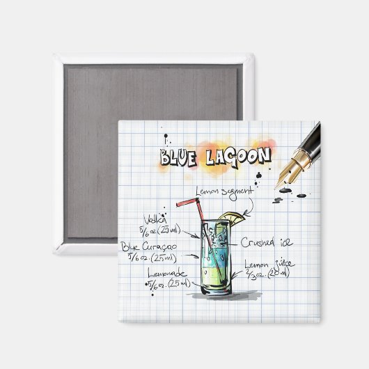 Aimant Lagon Bleu (Recto/Verso)