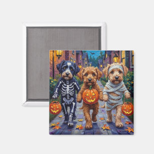 Aimant Lagotto Romagnolo Trick-or-Treating Halloween