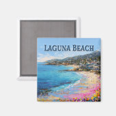 Aimant Laguna Beach, Californie (Recto/Verso)