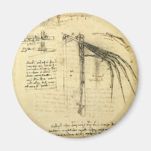 Aimant L'aile de Léonard de Vinci, esquisse de machine vo