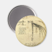 Aimant L'aile de Léonard de Vinci sur la machine volante (Recto/Verso)