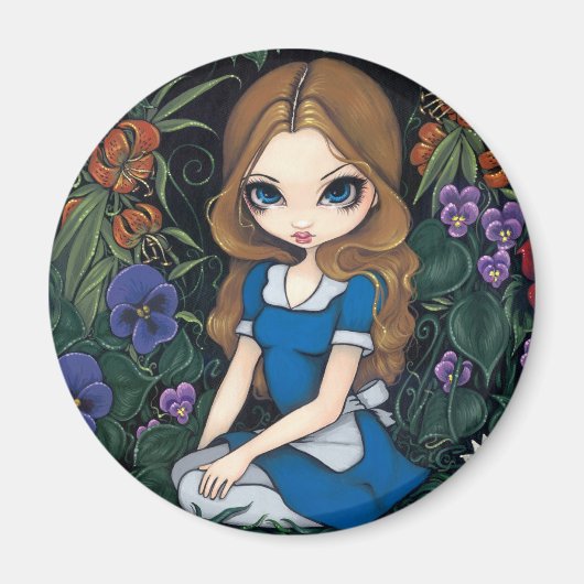 Aimant L'aimant "Alice et les fleurs" (Devant)