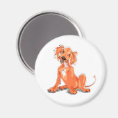 Aimant L'aimant avec jolie photo de chiot à setter rouge (Recto/Verso)