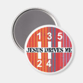 Aimant L'aimant chrétien : Jésus me conduit (Recto/Verso)