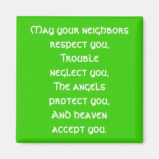 Aimant L'aimant de la bénédiction irlandaise (Devant)