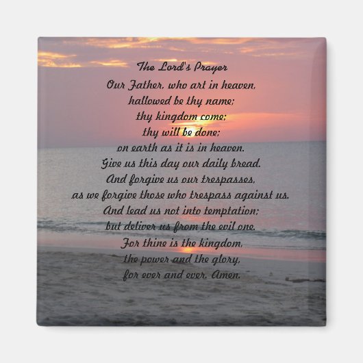 Aimant L'aimant de prière du Seigneur (Devant)