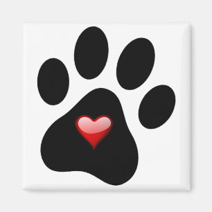 AIMANT L'AIMANT D'EMPREINTE DE PATTE D'AMANTS D'ANIMAL