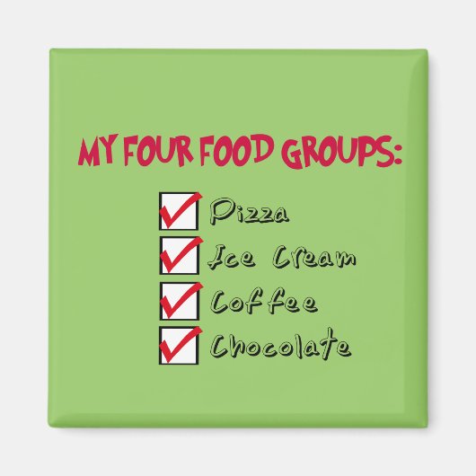 Aimant L'aimant des 4 groupes alimentaires (Devant)