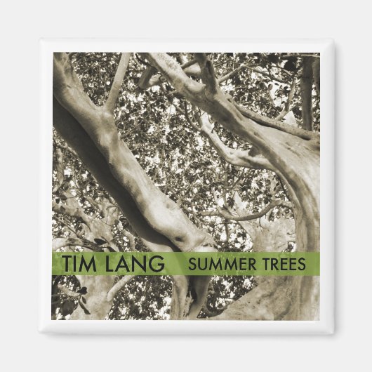 Aimant L'aimant frigo des arbres d'été (Devant)