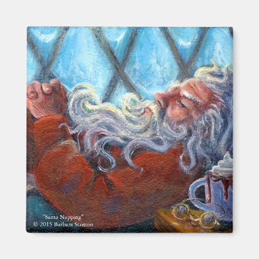 Aimant L'aimant "Père Noël Napping" (Devant)