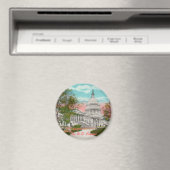 Aimant L'aimant Vintage du Capitole américain (In Situ (Lave-vaisselle))