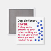 Aimant Laisse - dictionnaire pour chien (Recto/Verso)
