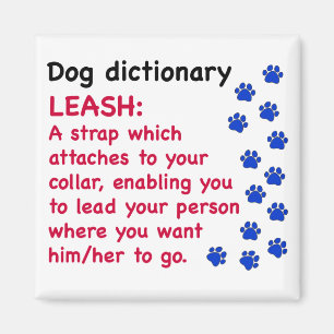 Aimant Laisse - dictionnaire pour chien