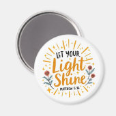 Aimant Laisser Briller Votre Lumière - Matthieu 5:16 Vers (Recto/Verso)